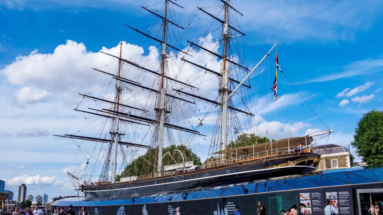 Cutty Sark historic tea clipper ship in Greenwich